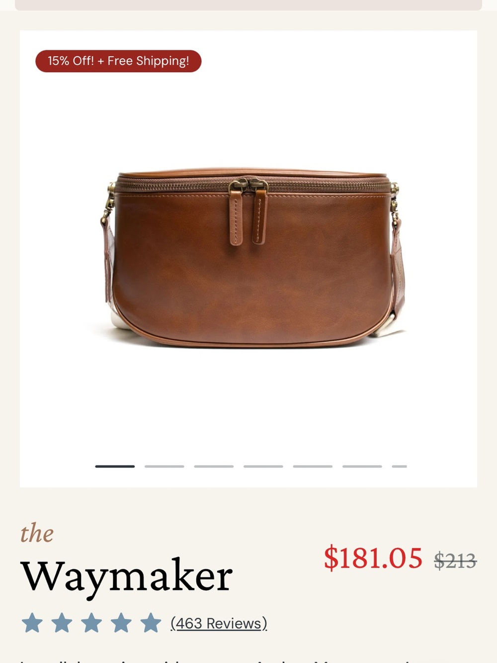 The Waymaker Leather Crossbody Bag - Brown